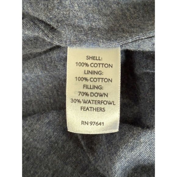 J Jill Women’s Small Blue Puffer Down Feathers Filled Zipper Front Vest Cotton - Picture 5 of 7